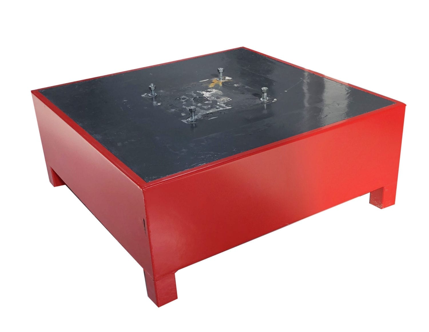 Counterweight block concrete with steel sides